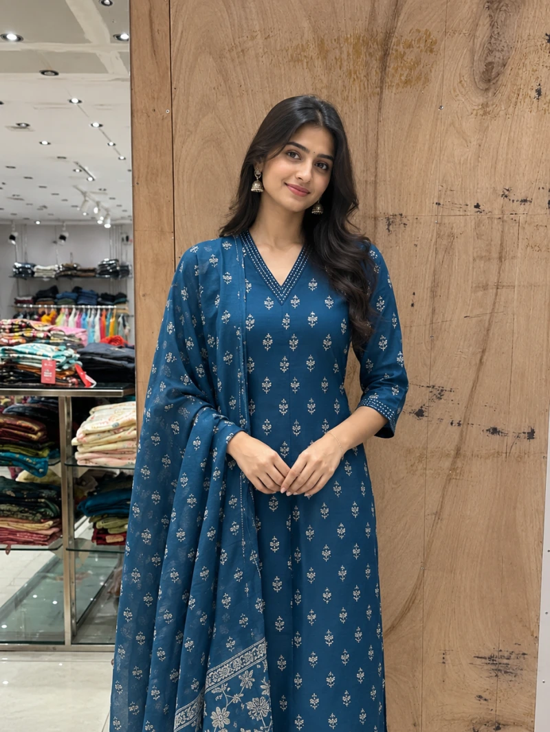 Pure Cotton Salwar With Floral Design