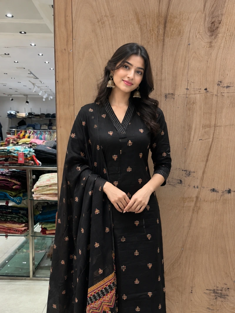 Cotton Salwar With Floral Designs