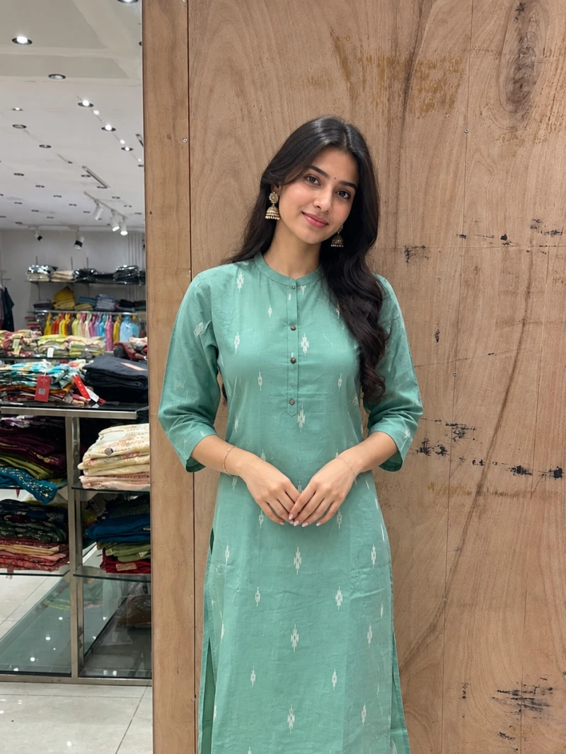Collared Two Piece Kurta Set