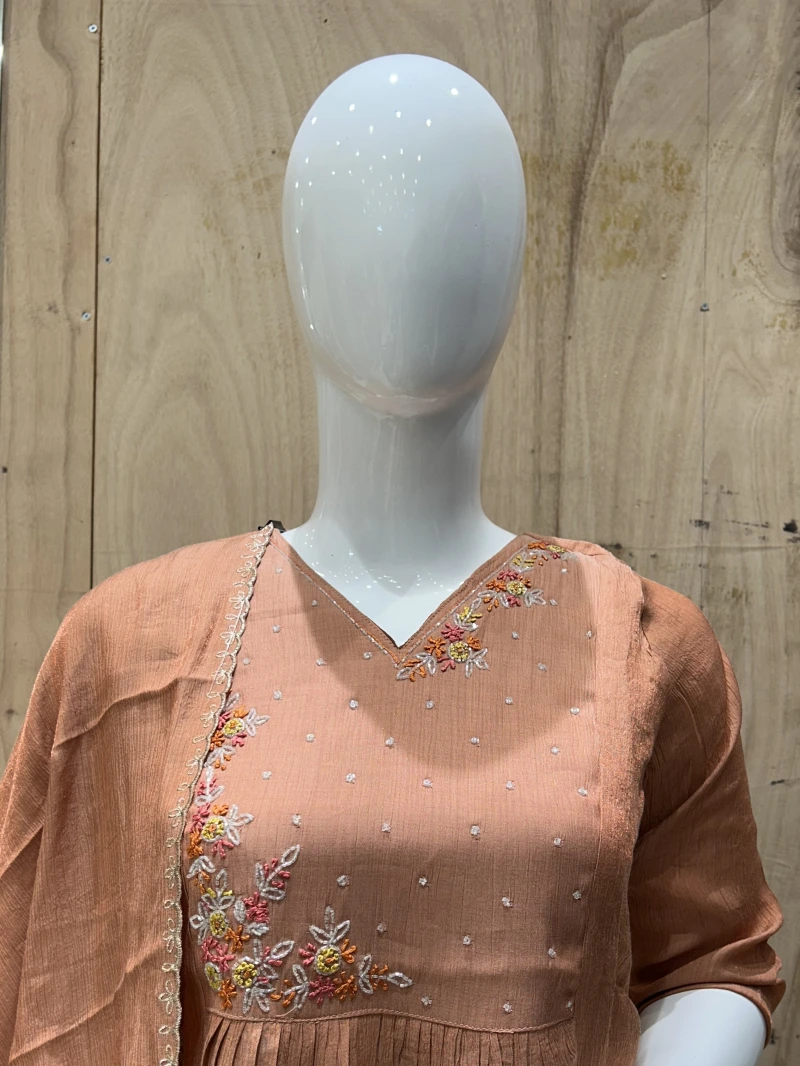 Shimmer Mul Chanderi Anarkali Salwar Suit 3