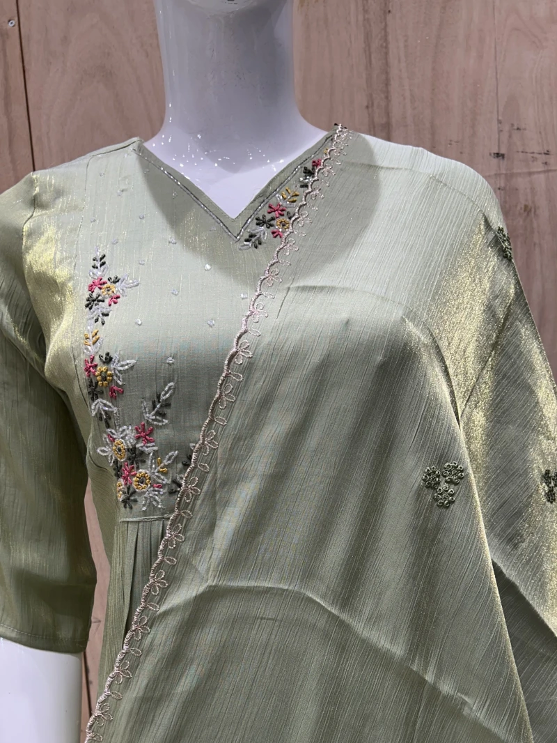 Shimmer Mul Chanderi Anarkali Salwar Suit 6