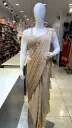Golden Designer blouse with saree