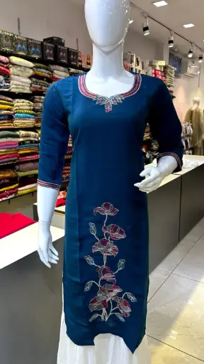 Peacock Blue Cotton tops